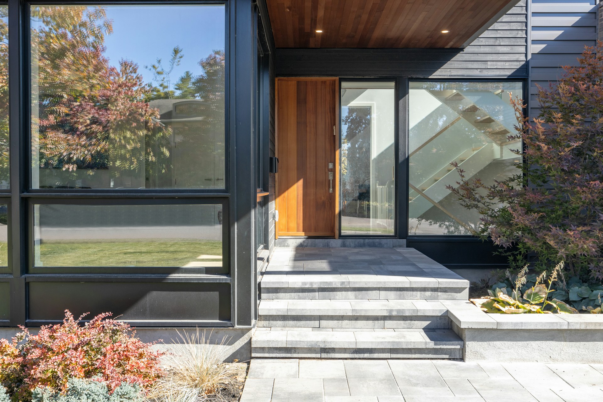 Modern home with beautiful windows and doors